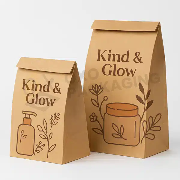 printed kraft bags bulk